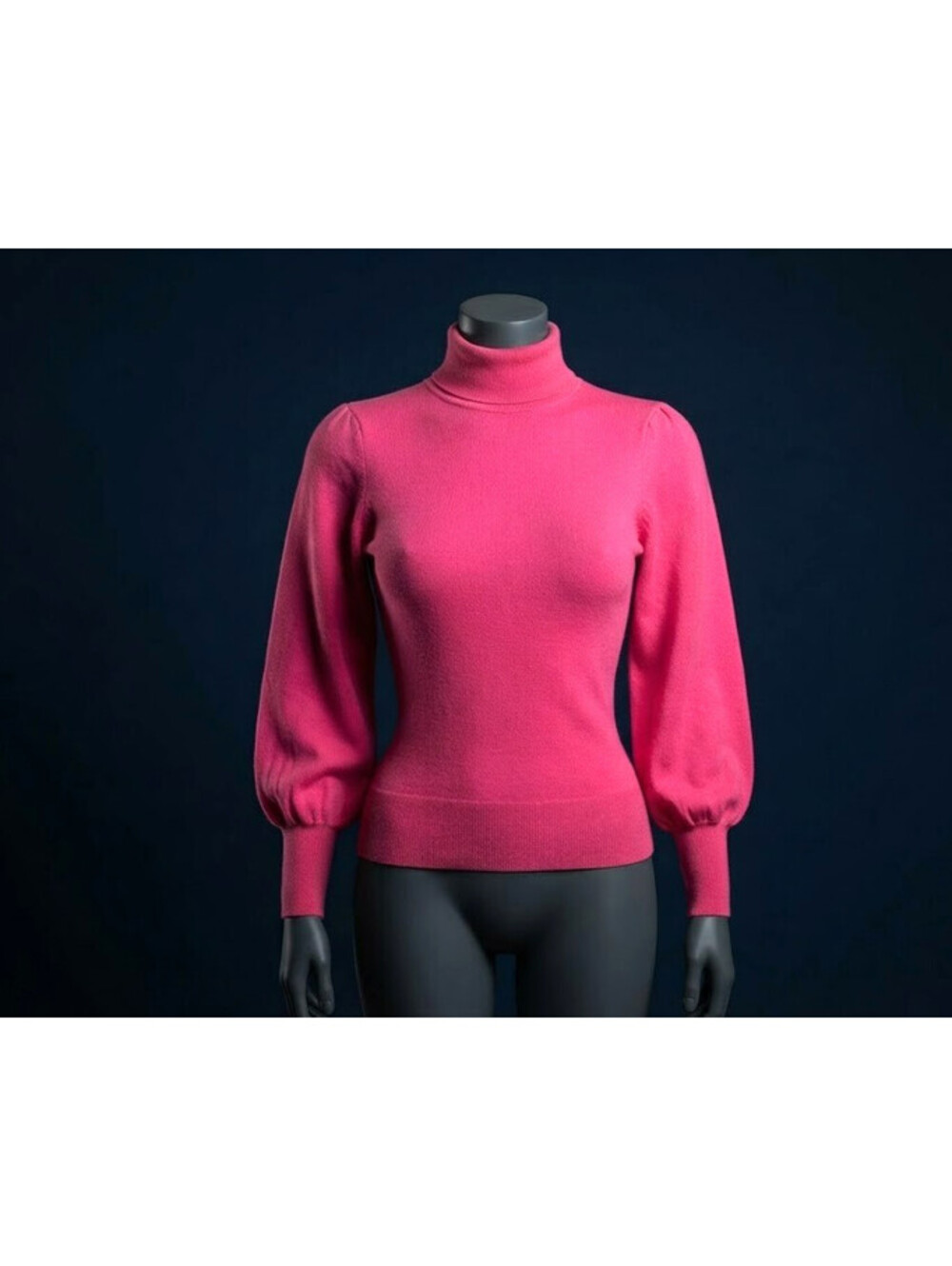 Madison Grey Hot Pink Turtleneck Sweater Women's Size XL Long Sleeve